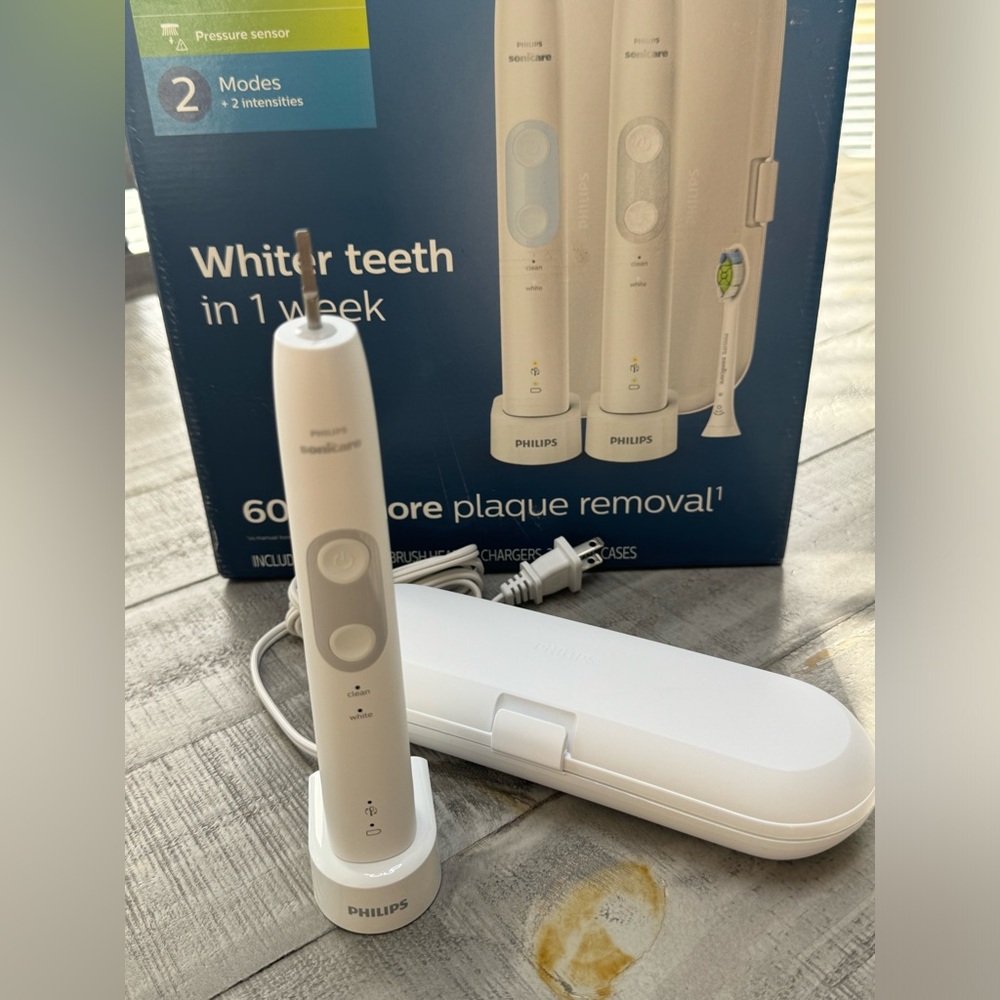 Philips Sonicare Optimal Clean Rechargeable Electric Toothbrush White Gray